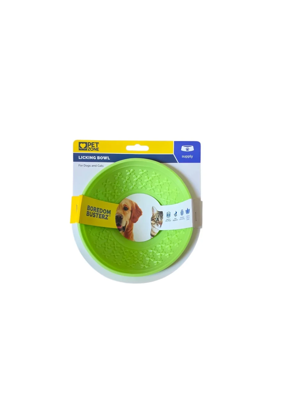 Pet Zone Slow Feeder Silicone Licking Bowl Bright Green Dog Cat Boredom Buster